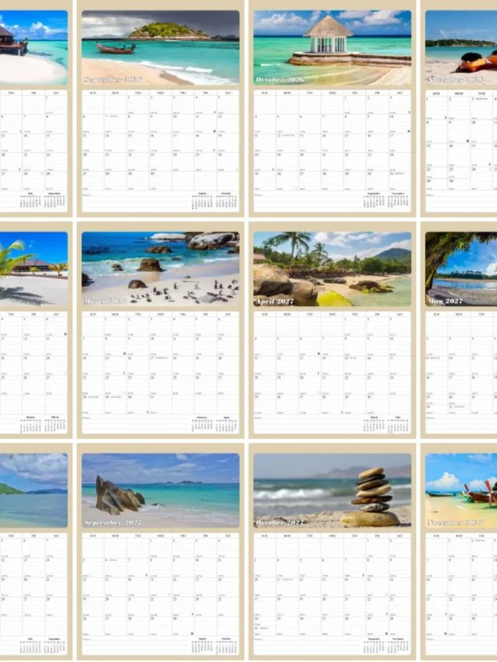 2026 - 2027 Calendar Magnetic Peel & Stick 18 Months Planner 8.5